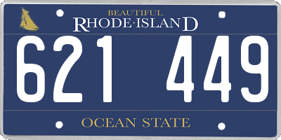 RI license plate 621449