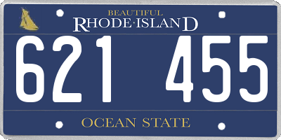 RI license plate 621455