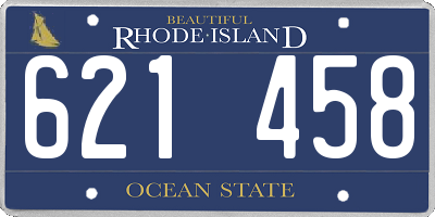 RI license plate 621458