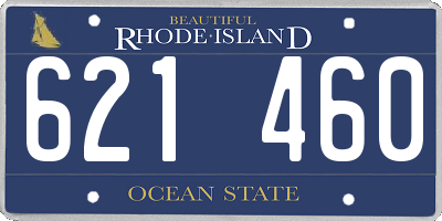 RI license plate 621460
