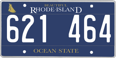 RI license plate 621464
