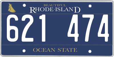 RI license plate 621474