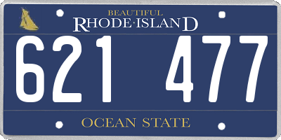 RI license plate 621477