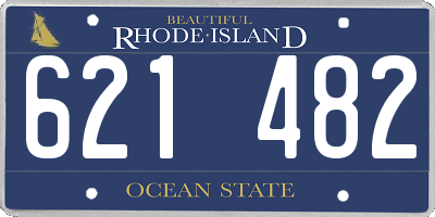 RI license plate 621482