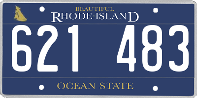 RI license plate 621483