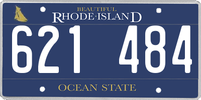 RI license plate 621484