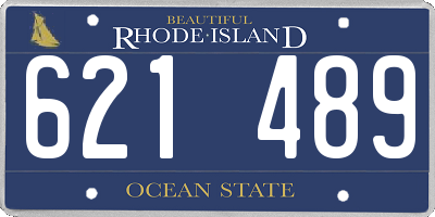 RI license plate 621489