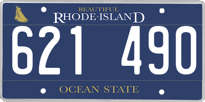 RI license plate 621490