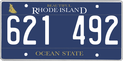 RI license plate 621492