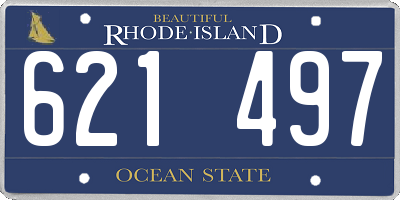 RI license plate 621497