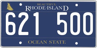 RI license plate 621500