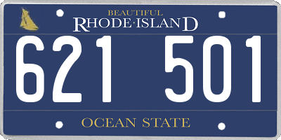 RI license plate 621501