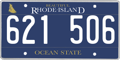 RI license plate 621506