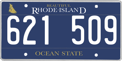 RI license plate 621509