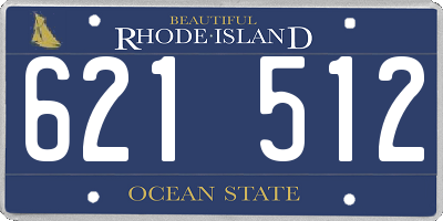 RI license plate 621512