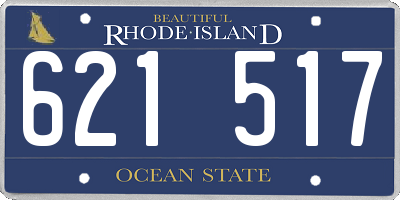 RI license plate 621517