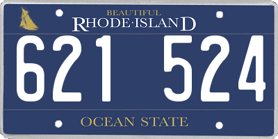 RI license plate 621524