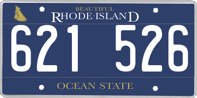 RI license plate 621526