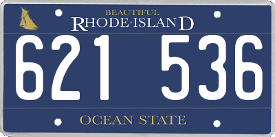 RI license plate 621536