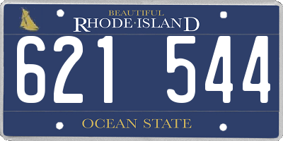 RI license plate 621544