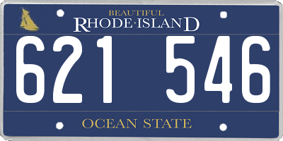 RI license plate 621546