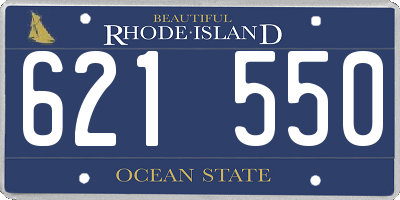 RI license plate 621550