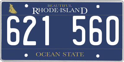 RI license plate 621560