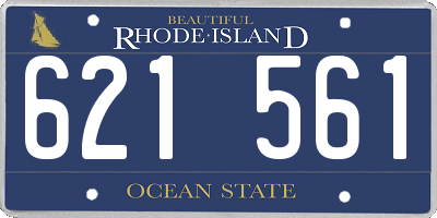 RI license plate 621561