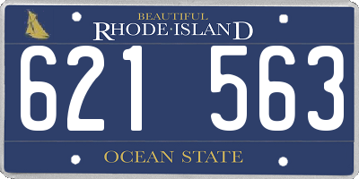 RI license plate 621563