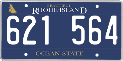 RI license plate 621564