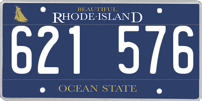RI license plate 621576