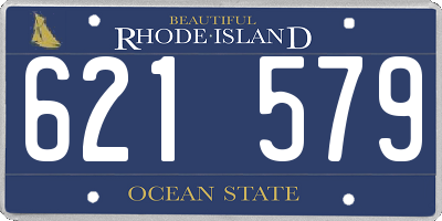 RI license plate 621579