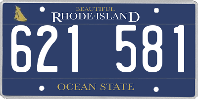 RI license plate 621581