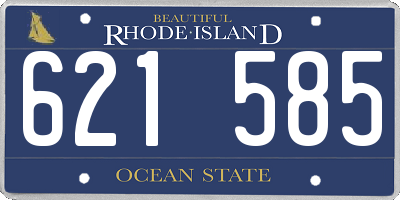 RI license plate 621585