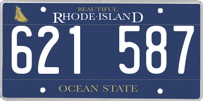 RI license plate 621587