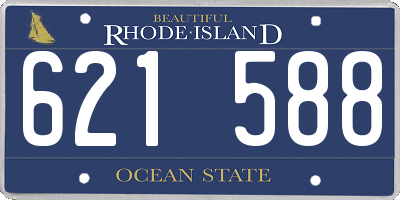 RI license plate 621588