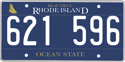 RI license plate 621596