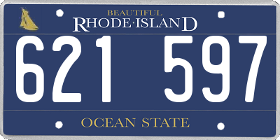 RI license plate 621597