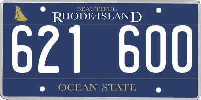 RI license plate 621600