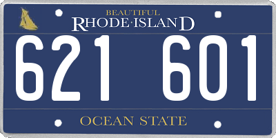 RI license plate 621601