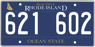 RI license plate 621602