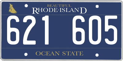 RI license plate 621605