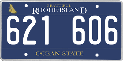 RI license plate 621606