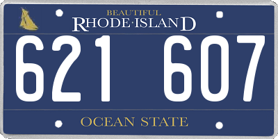 RI license plate 621607