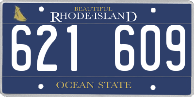RI license plate 621609