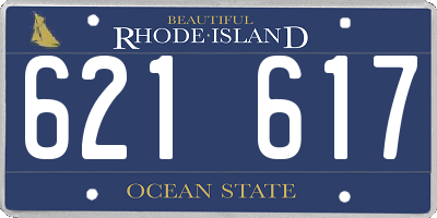 RI license plate 621617