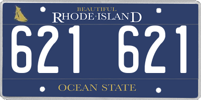 RI license plate 621621