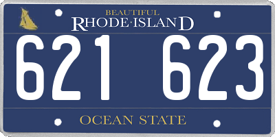 RI license plate 621623