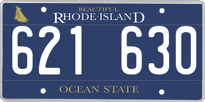RI license plate 621630