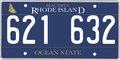 RI license plate 621632